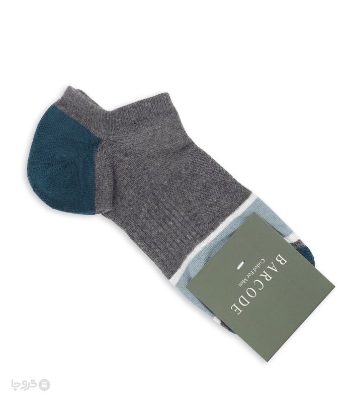 جوراب مچی مردانه پاشنه و پنجه حوله‌ای Barcode بارکد طرح پنجه رینگی پهن