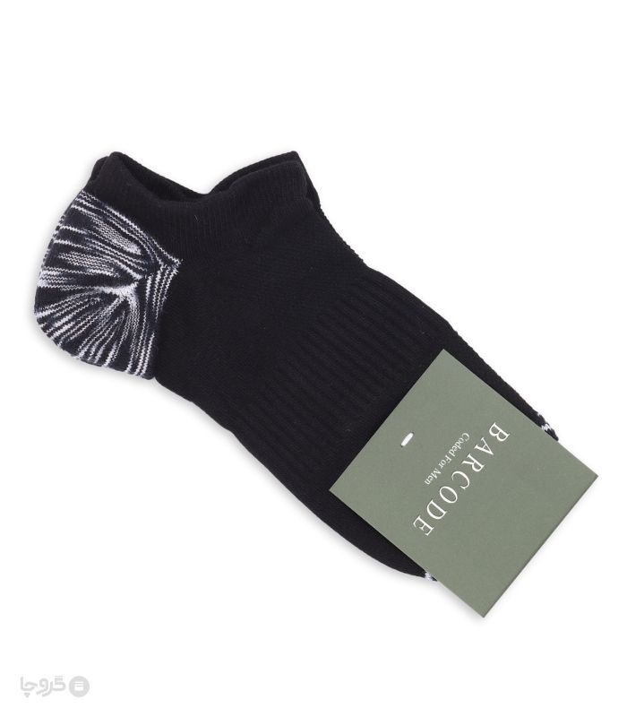 جوراب مچی مردانه پاشنه و پنجه حوله‌ای Barcode بارکد طرح پاشنه ابر و بادی