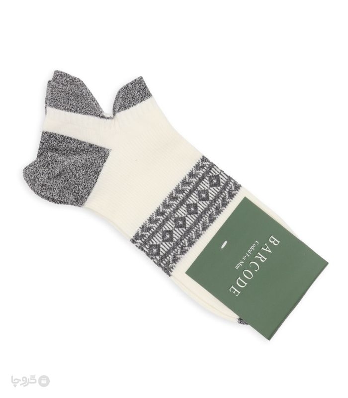 خرید جوراب مچی مردانه بارکد طرح Charcoal Code