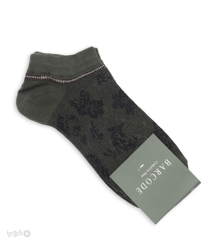 جوراب مچی مردانه بارکد طرح Botanic Noir