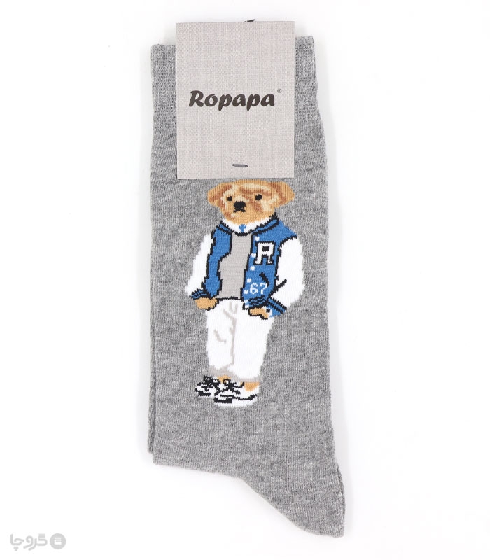 جوراب ساقدار مردانه Ropapa روپاپا طرح تدی 1