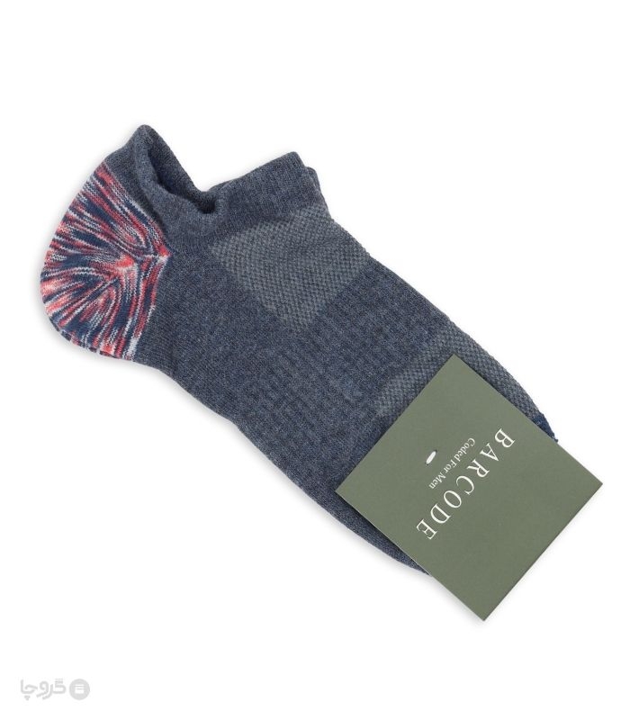 جوراب مچی مردانه پاشنه و پنجه حوله‌ای Barcode بارکد طرح پاشنه ابر و بادی