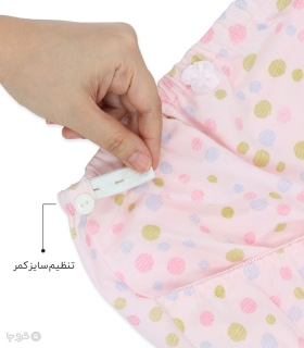 خرید شورت بارداری نخی کد 2812 طرح خالخال رنگی