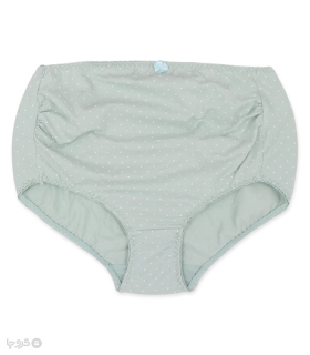 خرید شورت بارداری نخی کد 2811 طرح خالخال سفید