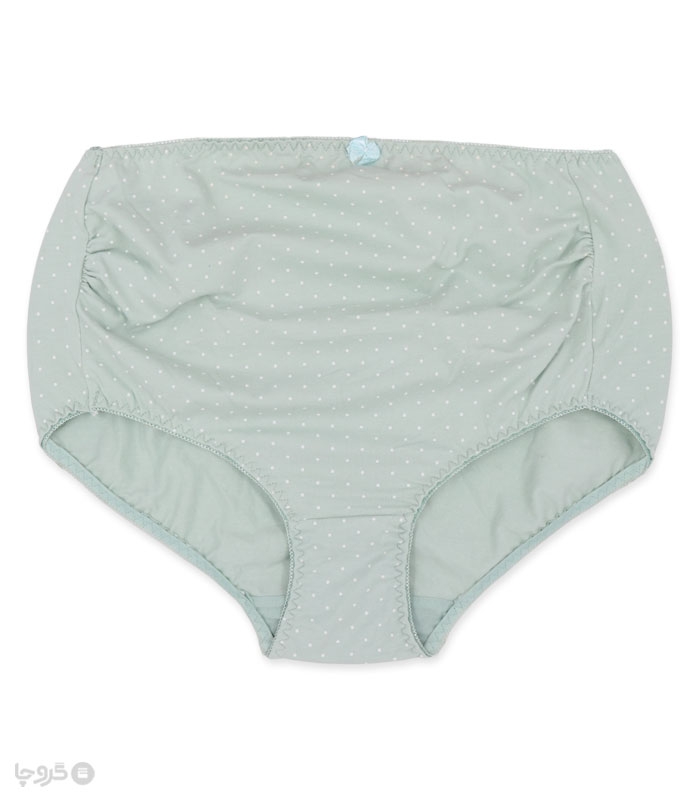 خرید شورت بارداری نخی کد 2811 طرح خالخال سفید