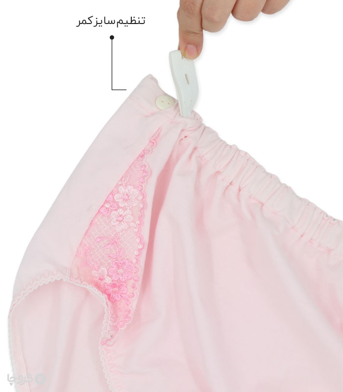 شورت بارداری نخی کد 455 طرح گل