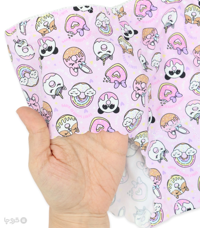 خرید ست شورت و سوتین دخترانه لیزری کاپدار فنردار دونات