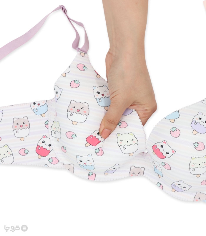 خرید ست شورت و سوتین دخترانه لیزری کاپدار فنردار بستنی