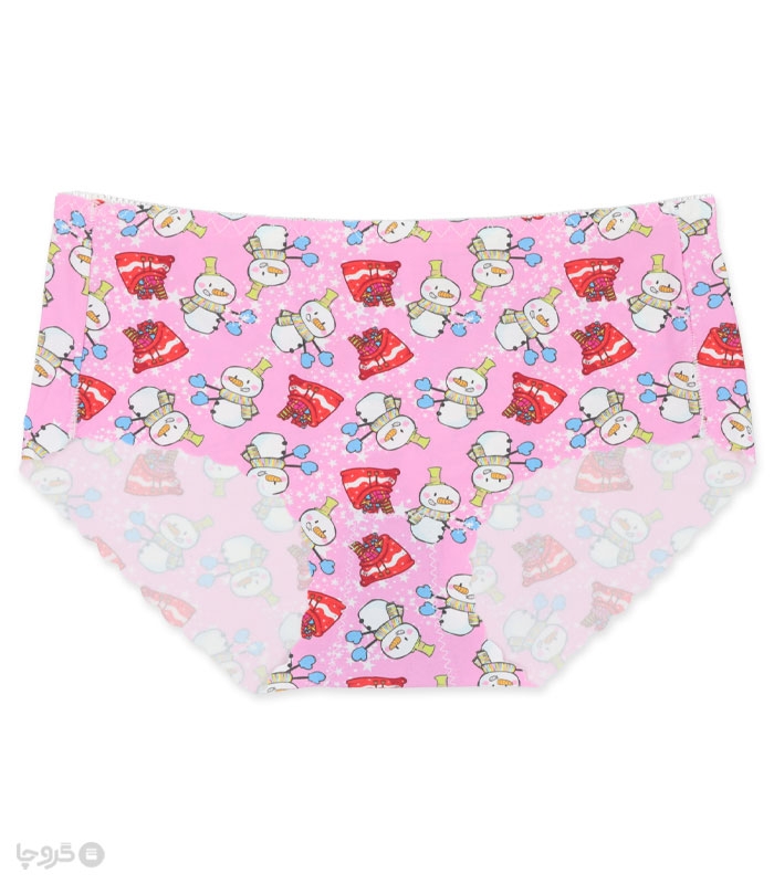 خرید ست شورت و سوتین دخترانه لیزری کاپدار فنردار آدم برفی