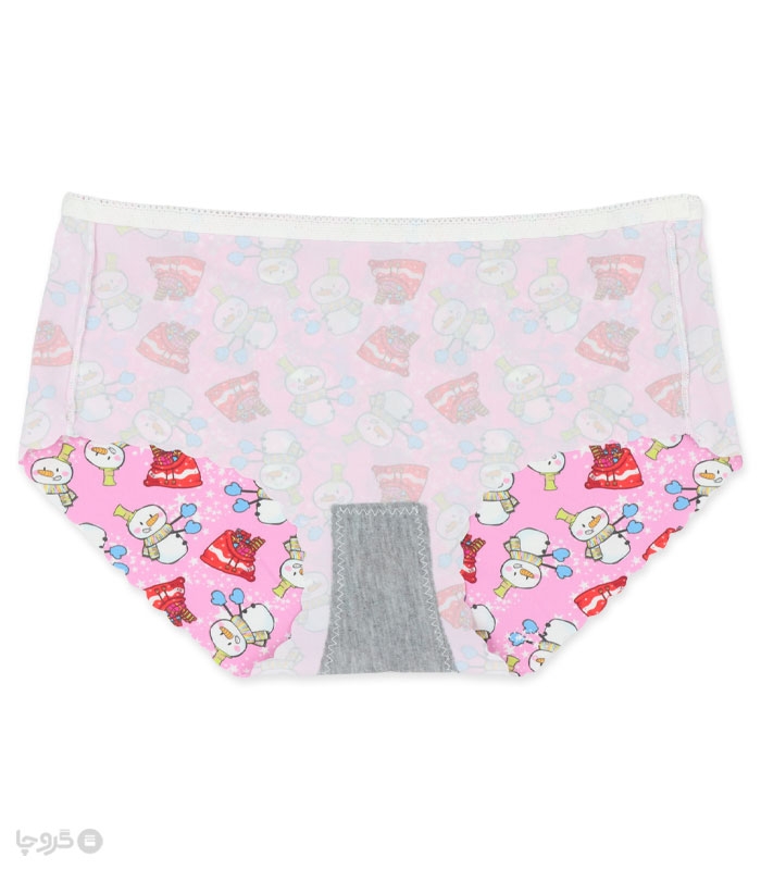 خرید ست شورت و سوتین دخترانه لیزری کاپدار فنردار آدم برفی