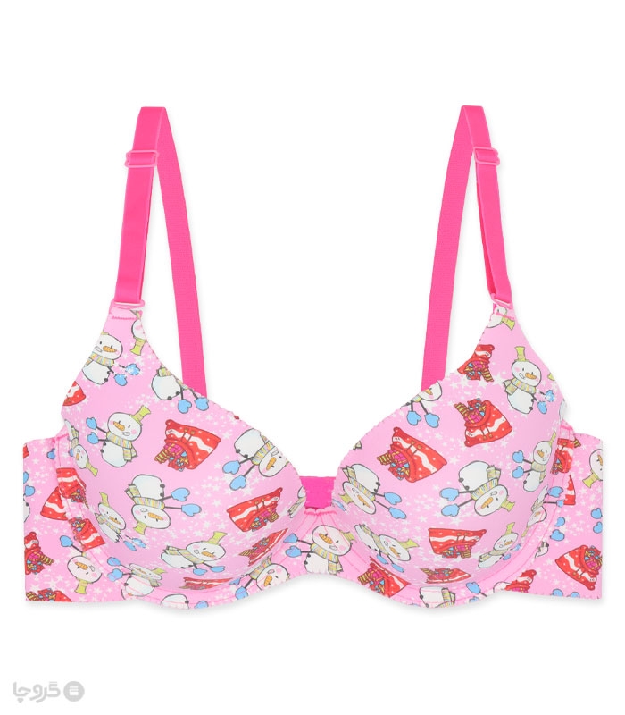 خرید ست شورت و سوتین دخترانه لیزری کاپدار فنردار آدم برفی