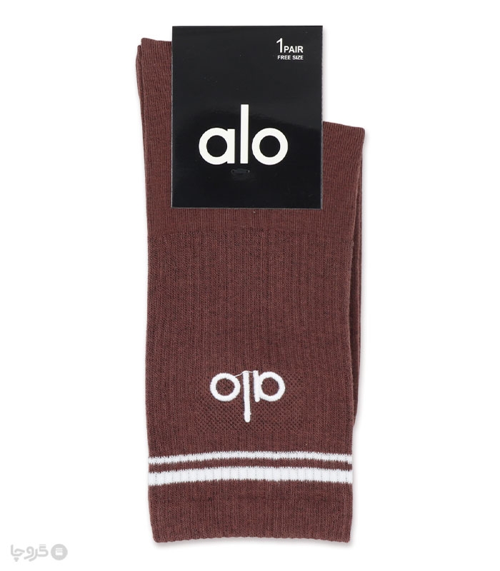 خرید جوراب ساقدار اسپرت گلدوزی طرح Alo