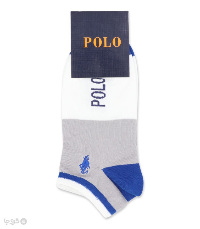 خرید جوراب مچی مردانه کد 86510 گلدوزی طرح Polo