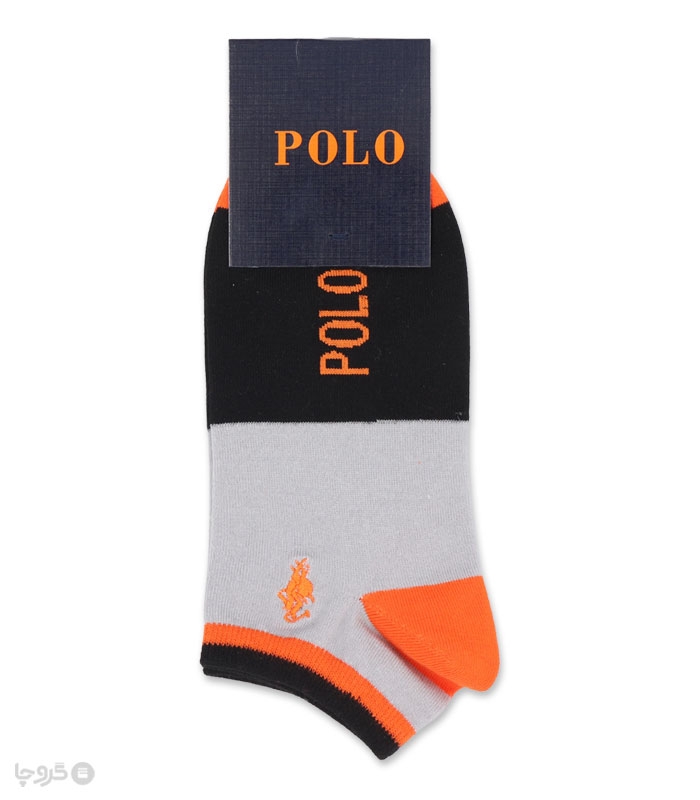 جوراب مچی مردانه کد 86510 گلدوزی طرح Polo
