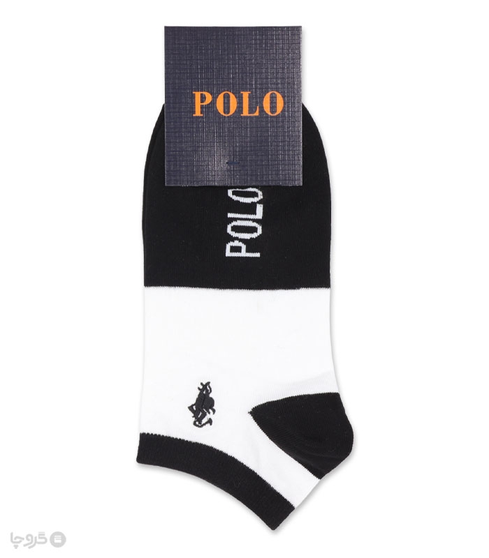 جوراب مچی مردانه کد 86510 گلدوزی طرح Polo