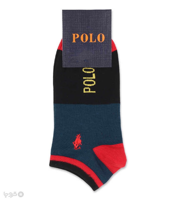 جوراب مچی مردانه کد 86510 گلدوزی طرح Polo