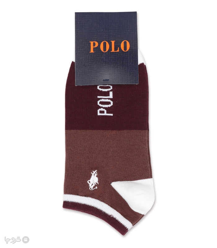 جوراب مچی مردانه کد 86510 گلدوزی طرح Polo