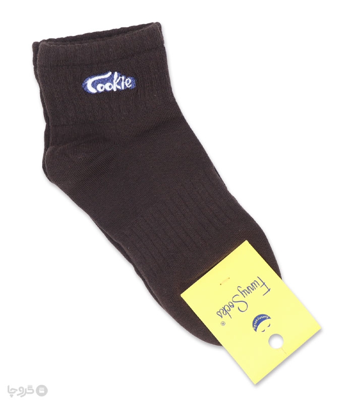 جوراب نیم ساق زنانه فانی ساکس کد 34504 گلدوزی طرح Cookie