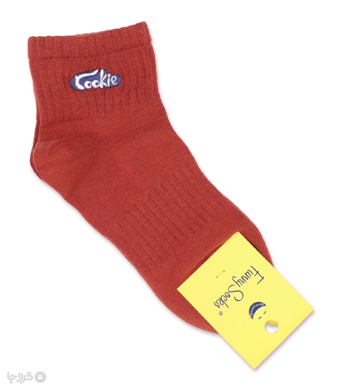 خرید جوراب نیم ساق زنانه فانی ساکس کد 34504 گلدوزی طرح Cookie