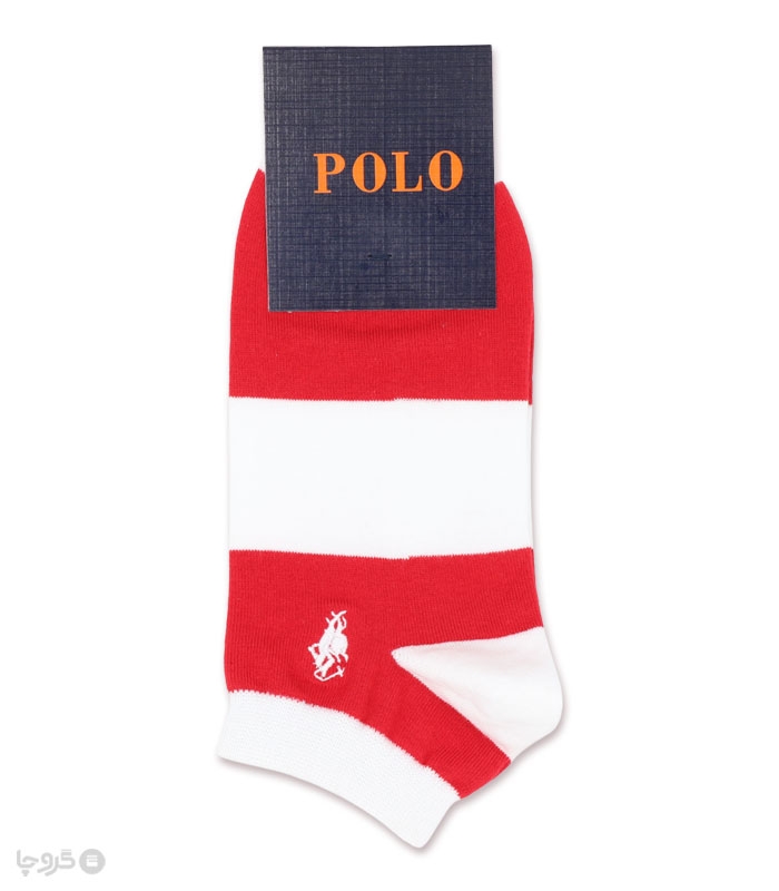 جوراب مچی مردانه گلدوزی کد 86509 طرح Polo