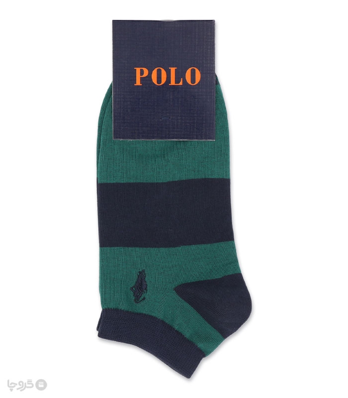 جوراب مچی مردانه گلدوزی کد 86509 طرح Polo