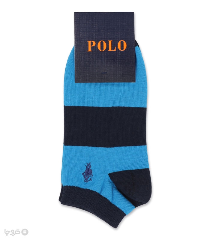 جوراب مچی مردانه گلدوزی کد 86509 طرح Polo