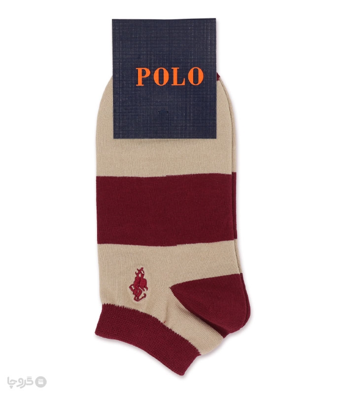 خرید جوراب مچی مردانه گلدوزی کد 86509 طرح Polo