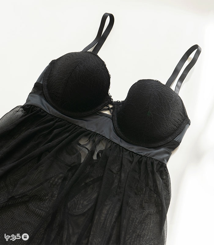 پیراهن کاپدار حریر و دانتل نیو کد Ashly