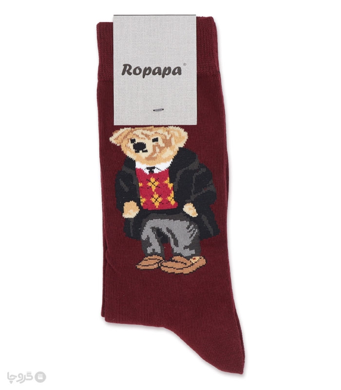 خرید جوراب ساقدار اسپرت روپاپا طرح تدی