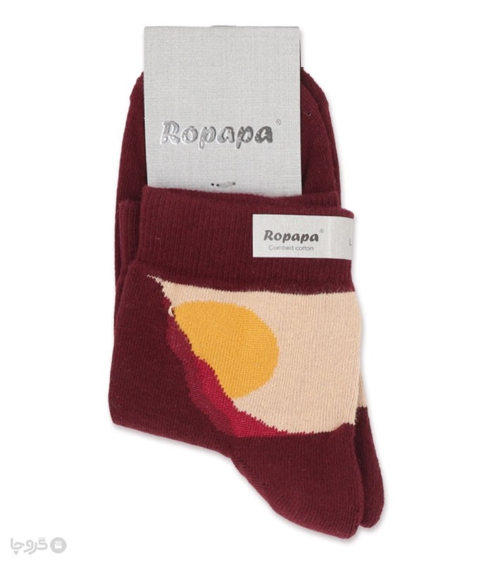 خرید جوراب نیم ساق مردانه پاشنه و پنجه حوله‌ای روپاپا طرح Sun Down