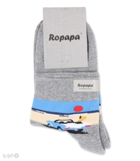 خرید جوراب نیم ساق مردانه پاشنه و پنجه حوله‌ای روپاپا طرح Coastal Drive