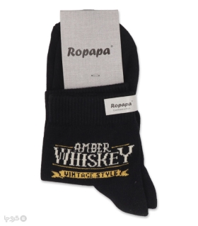 خرید جوراب نیم ساق مردانه پاشنه و پنجه حوله‌ای روپاپا طرح Amber