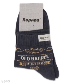 خرید جوراب نیم ساق مردانه پاشنه و پنجه حوله‌ای روپاپا طرح Old Barrel