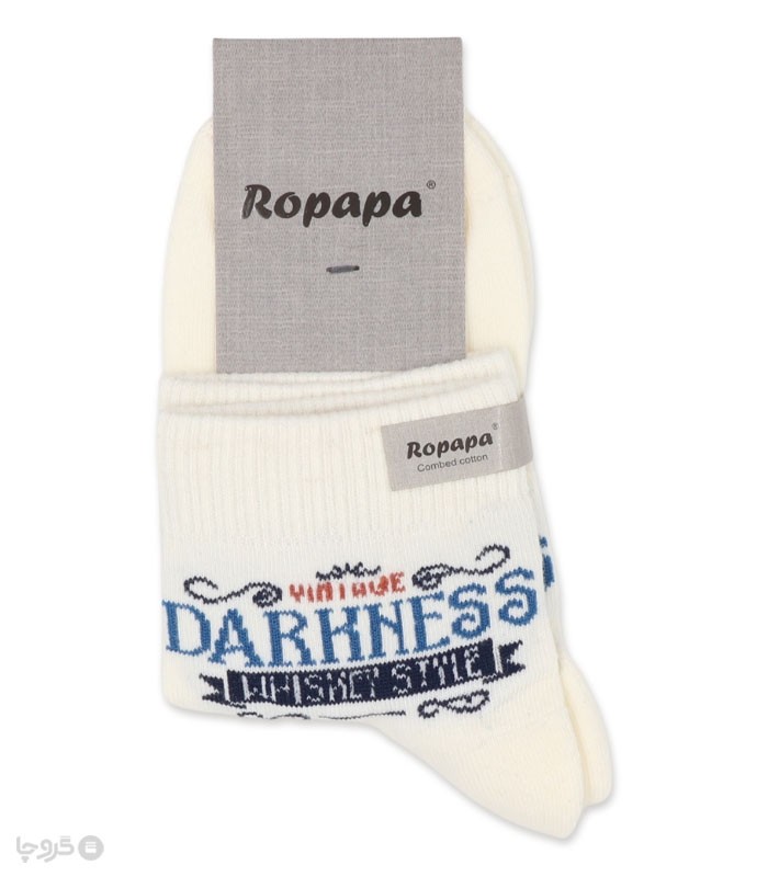 خرید جوراب نیم ساق مردانه پاشنه و پنجه حوله‌ای روپاپا طرح Darkness