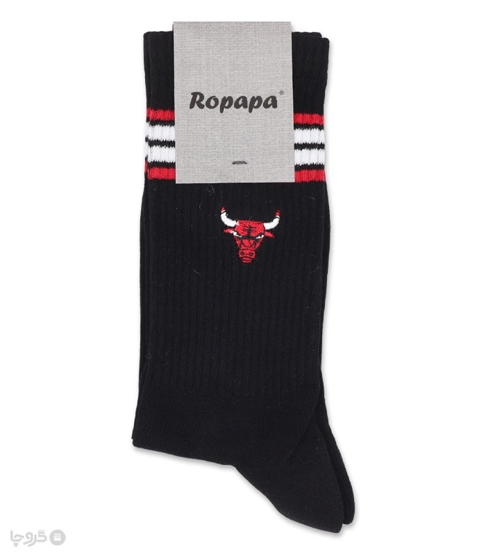 خرید جوراب ساقدار مردانه روپاپا طرح گلدوزی Chicago Bulls