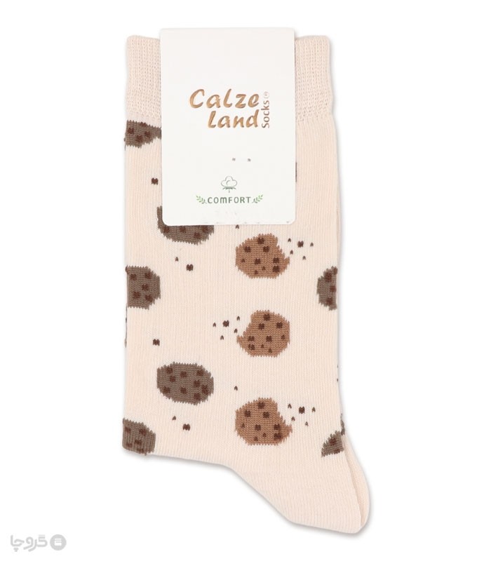 خرید جوراب ساقدار زنانه کالزی لند طرح کوکی