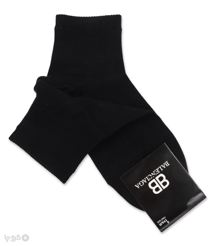 جوراب نیم ساق مردانه کد 765030 گلدوزی طرح Balenciaga