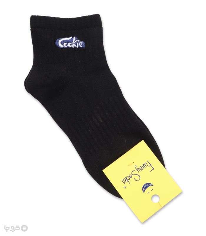 جوراب نیم ساق زنانه فانی ساکس کد 34504 گلدوزی طرح Cookie