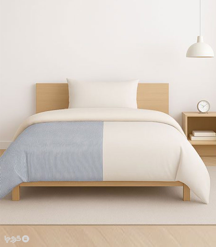 خرید سرویس روتختی کاوری پینترستی نخ پنبه نوپه هوم طرح الیزه