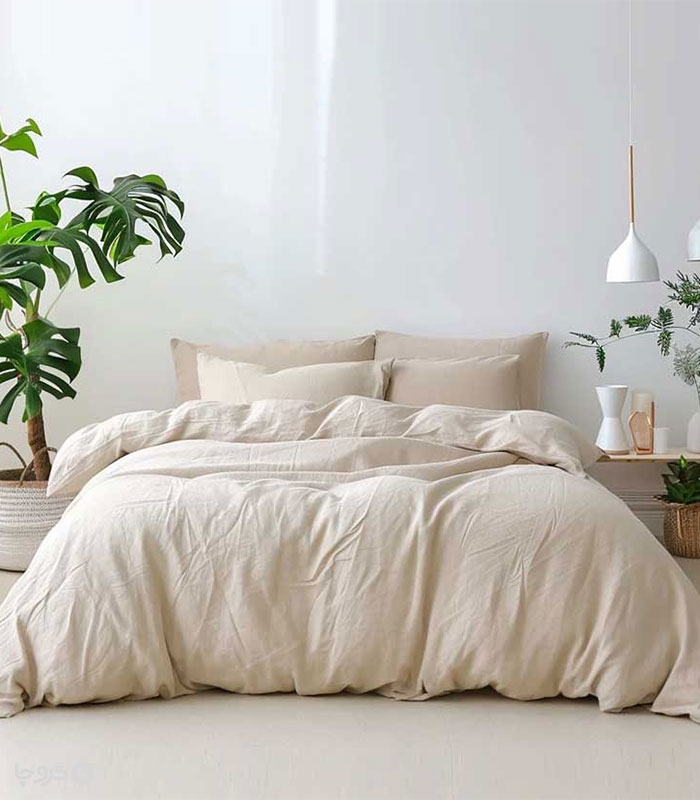 خرید سرویس روتختی کاوری پینترستی نخ پنبه نوپه هوم طرح سیمپل