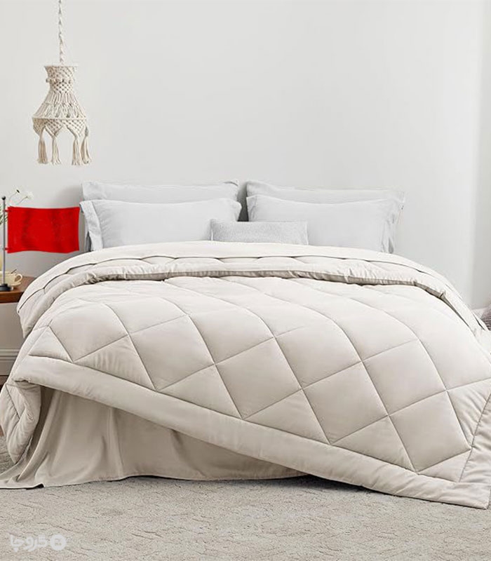 خرید لحاف الیاف دار میکرو براش نوپه هوم طرح لوزی