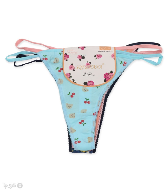 پک شورت زنانه نخی بکلس کد 016 - بسته 3 عددی