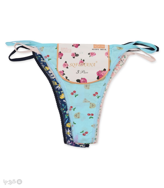 پک شورت زنانه نخی بکلس کد 016 - بسته 3 عددی