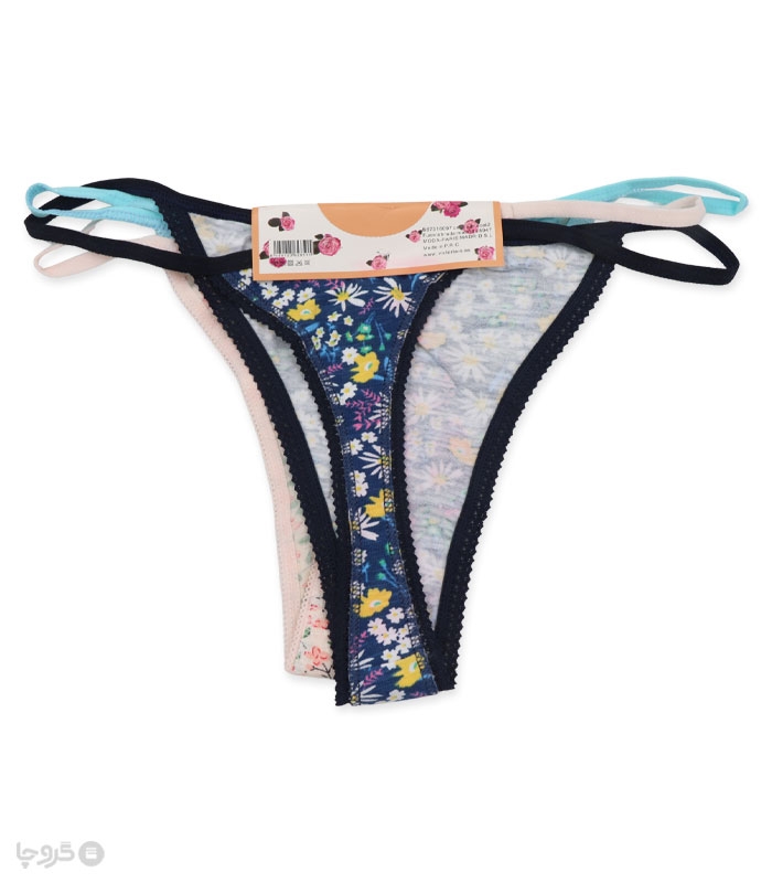 پک شورت زنانه نخی بکلس کد 016 - بسته 3 عددی