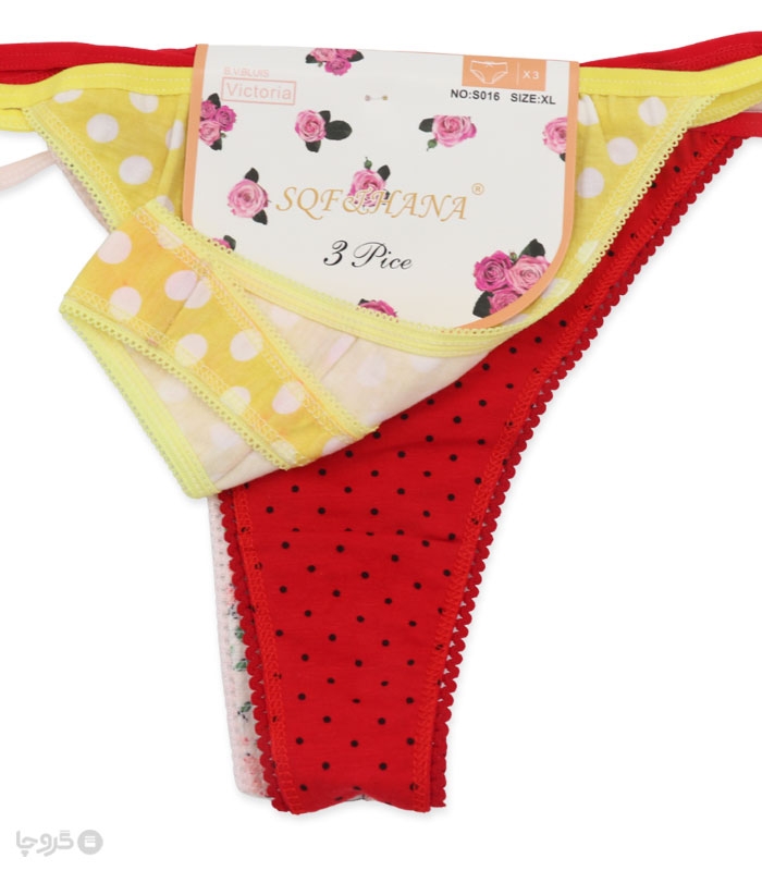 پک شورت زنانه نخی بکلس کد 016 - بسته 3 عددی