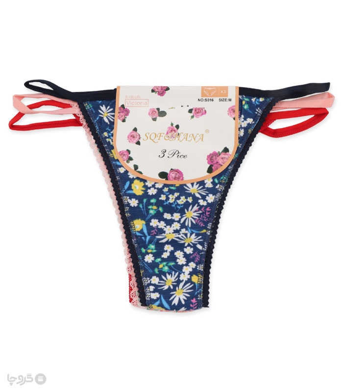 پک شورت زنانه نخی بکلس کد 016 - بسته 3 عددی