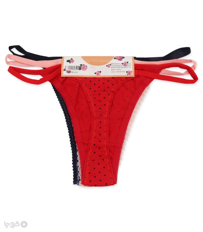 پک شورت زنانه نخی بکلس کد 016 - بسته 3 عددی