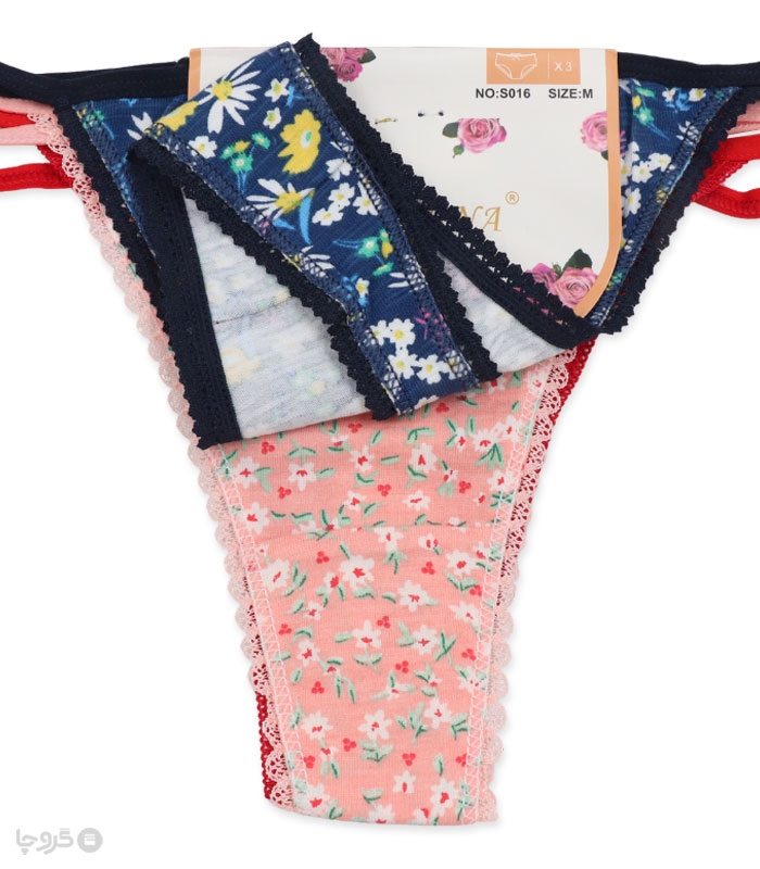 پک شورت زنانه نخی بکلس کد 016 - بسته 3 عددی