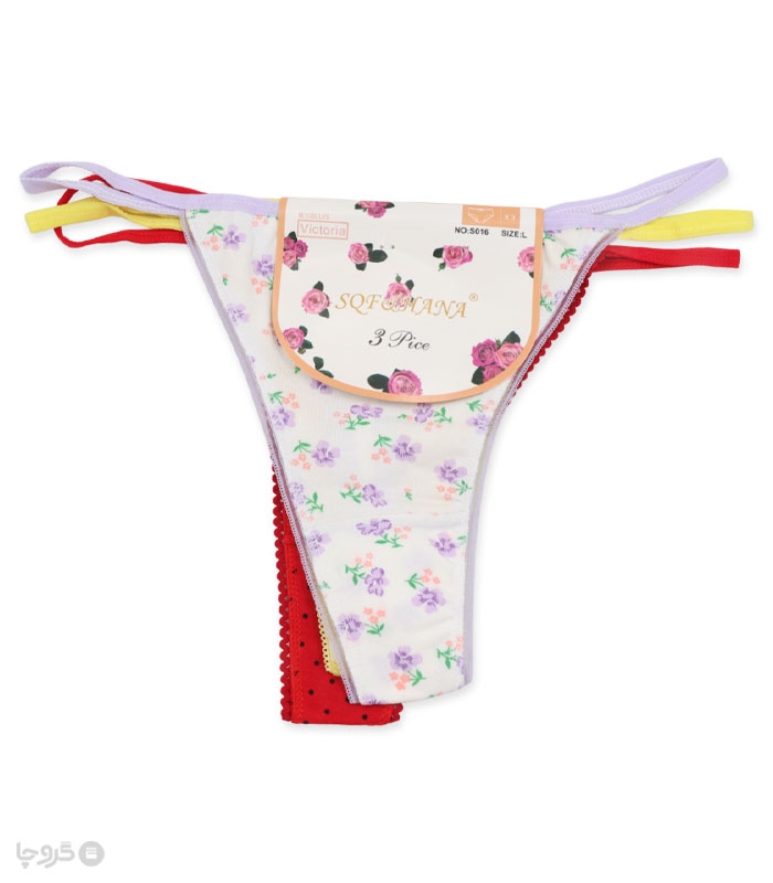 خرید پک شورت زنانه نخی بکلس کد 016 - بسته 3 عددی