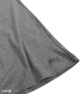 زیرپوش نخی نیم آستین یقه گرد سوزن خالی ملانژ نیکوتن پوش کد 1016